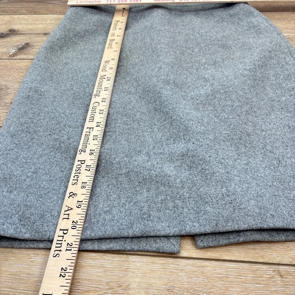 J. Crew Womens Size 4 The Pencil Skirt Wool Blend Gray Classic Preppy Academia